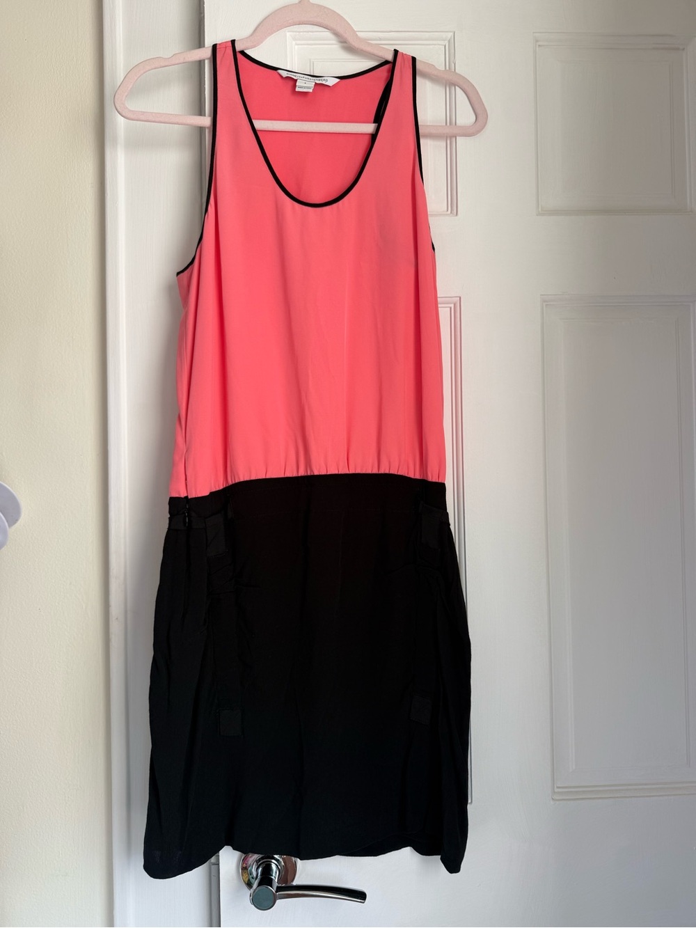 DVF Lorrane colorblock 2010s dress